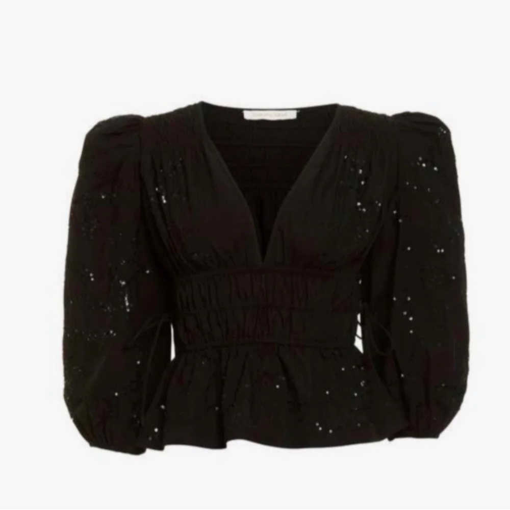 Chic Black Puff Sleeve Blouse